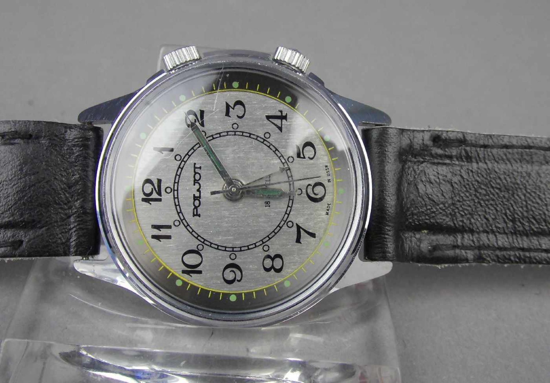 VINTAGE POLJOT ARMBANDUHR / wristwatch, 2. H. 20. Jh., Russland, Manufaktur Poljot / Moskau. - Image 3 of 6