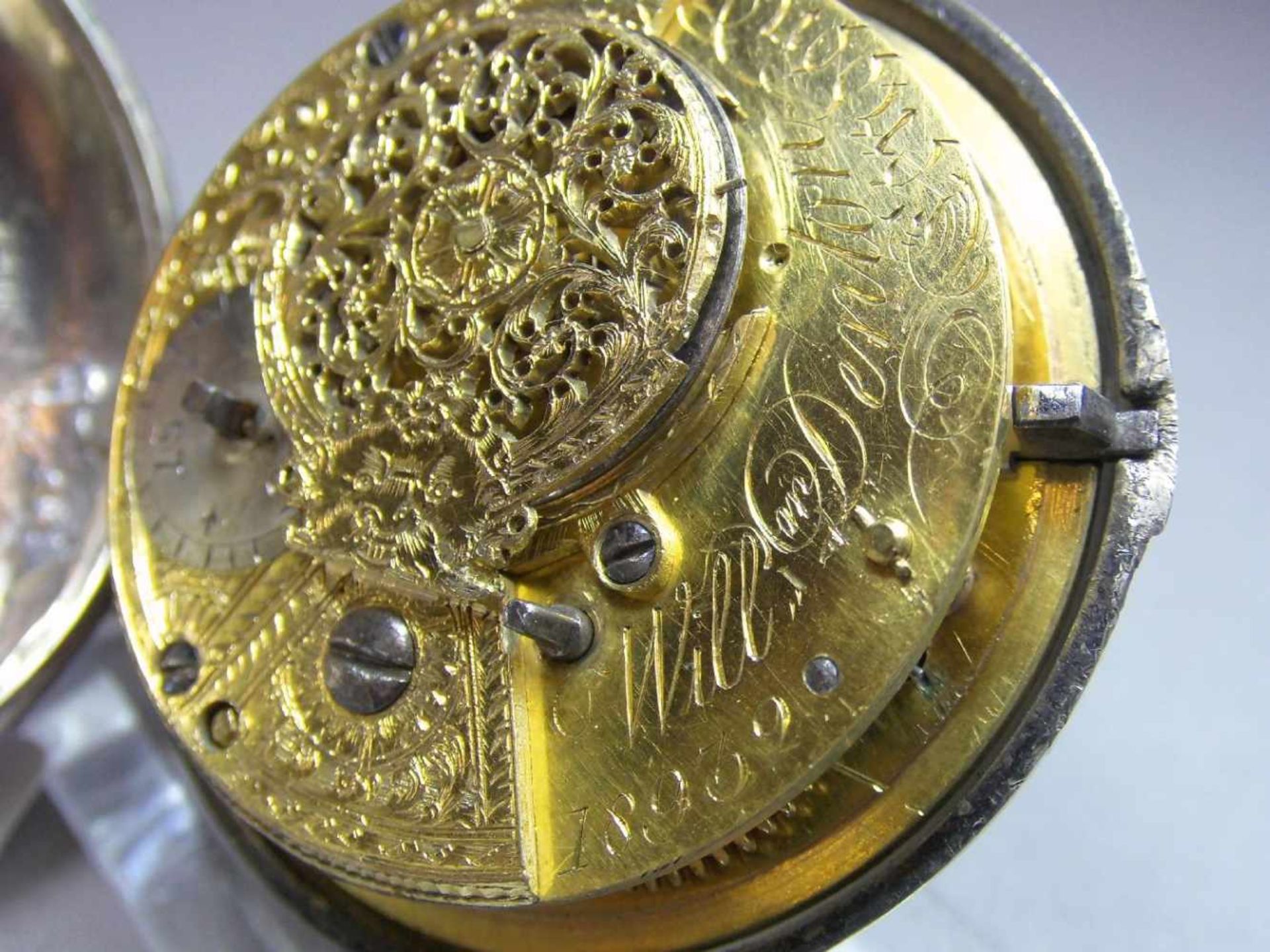 SPINDELTASCHENUHR / pocket watch, England / London / 1806, Schlüsselaufzug. Gehäuse aus - Image 8 of 8