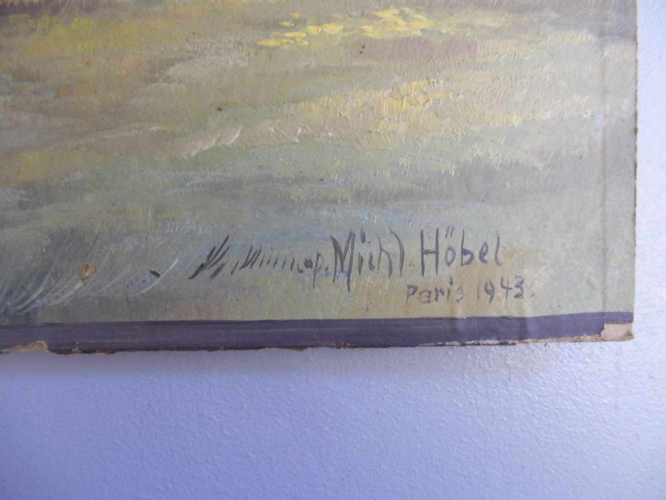 HÖBEL, MICHL (20. Jh.) - GEMÄLDE / painting: "Gebirgslandschaft", u. r. signiert "Michl Höbel" - Image 2 of 3