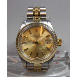 VINTAGE DAMEN-ARMBANDUHR / CHRONOGRAPH: ROLEX - OYSTER PERPETUAL DATE / wristwatch, Manufaktur Rolex