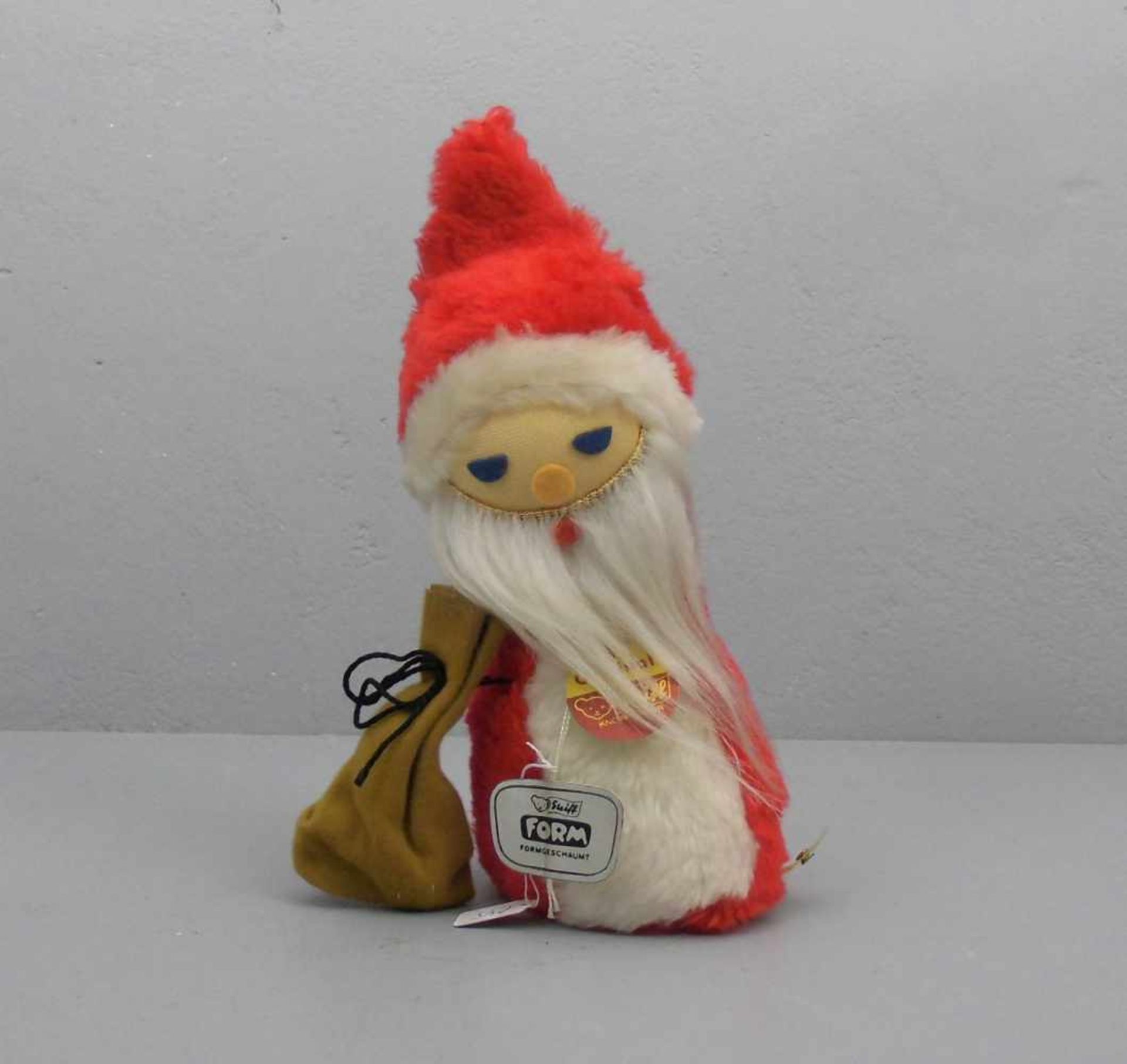 STEIFF TIER: Weihnachtsmann / Santa Clause / Nikolaus / Sandmann, 1970er Jahre.Stofftier eines