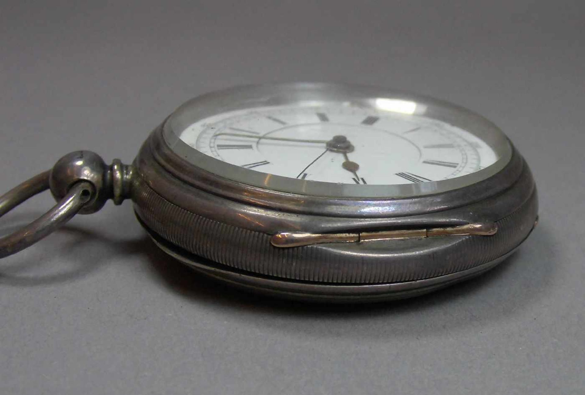 ENGLISCHE - SCHLÜSSELTASCHENUHR/ KAPITÄNSUHR / Beobachtungsuhr / Deckwatch / open face pocket watch, - Bild 5 aus 10