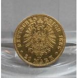 GOLDMÜNZE - DEUTSCHES REICH - 20 MARK, 1888, 7,85 Gramm, 900er Gold. Münze bez. "Deutsches Reich
