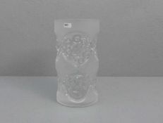 VASE, Peil & Putzler Glashüttenwerke, Düren, um 1970; unter dem Stand gemarkt. Farbloses Glas,