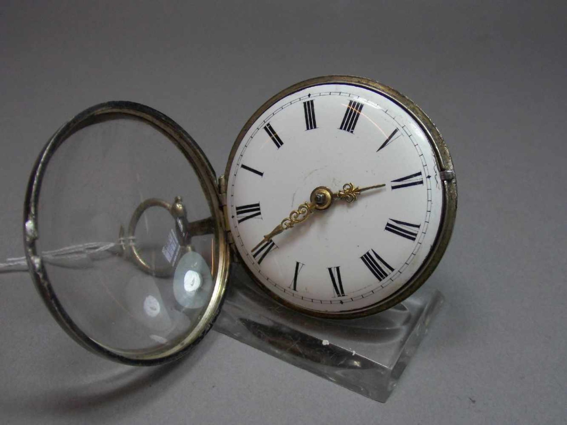 SPINDELTASCHENUHR / pocket watch, England / London / 1806, Schlüsselaufzug. Gehäuse aus - Image 2 of 8