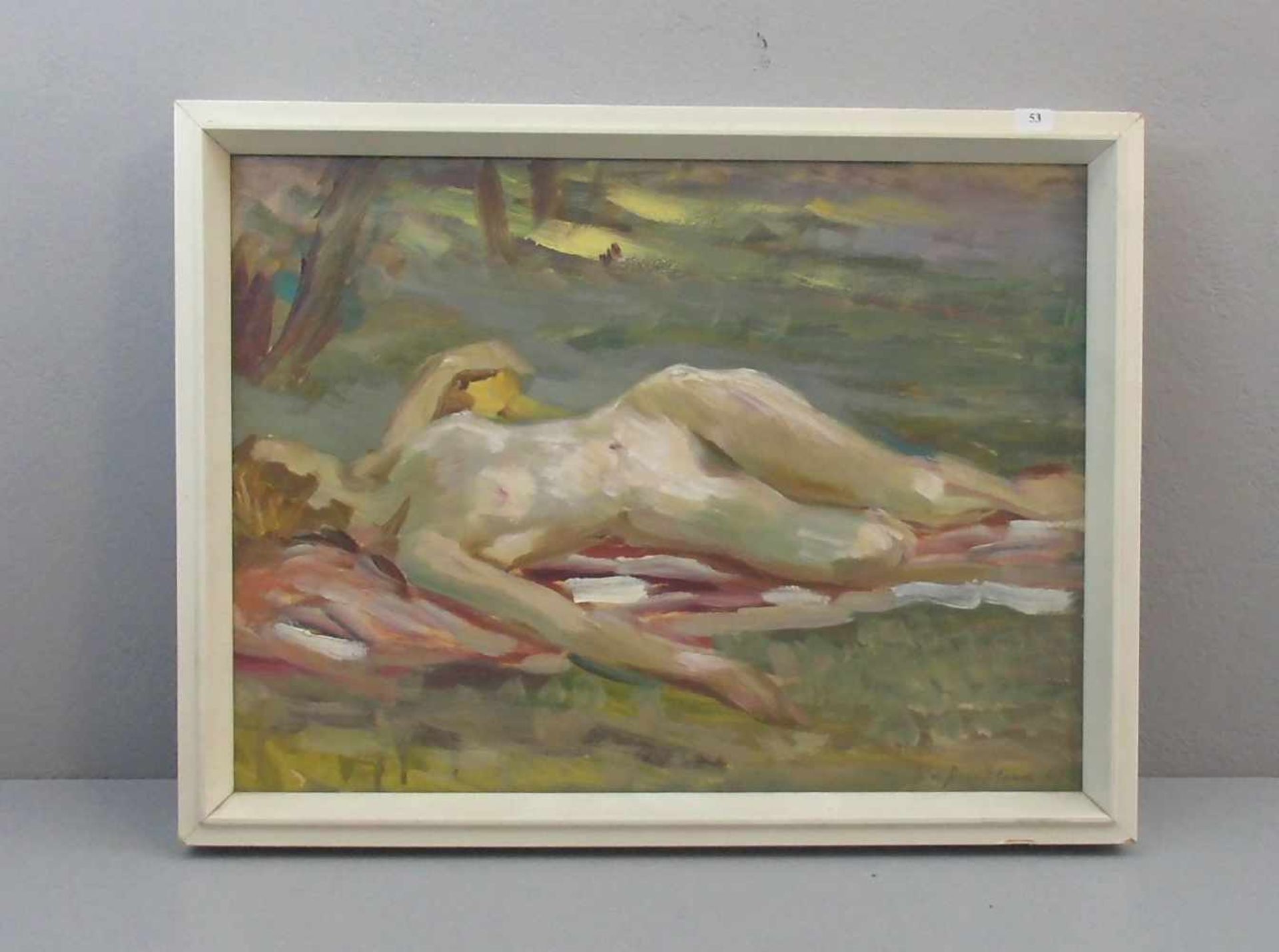VON ASSAULENKO, ALEXEJ (Kiew 1913-1989 Kiel), Gemälde / painting: "Liegender weiblicher Akt /