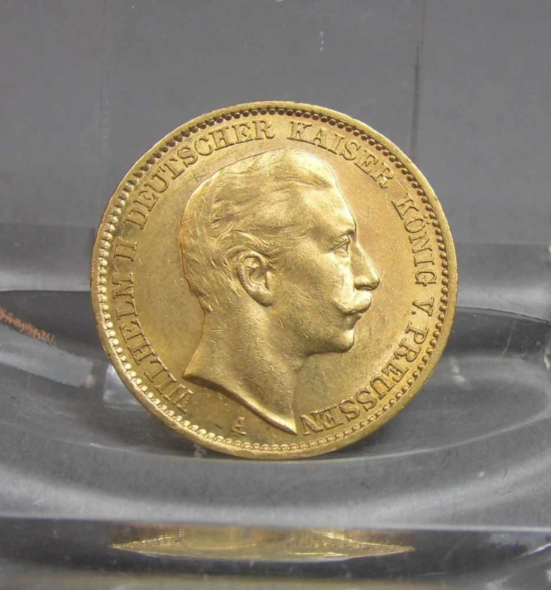 GOLDMÜNZE - 20 MARK - DEUTSCHES REICH, 1911, 900er Gold, 7,96 Gramm. Münze bez. "Deutsches Reich / - Bild 2 aus 2