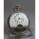 TASCHENUHR MIT 8-TAGE-WERK / pocket watch, Manufaktur Hebdomas / Schweiz, um 1920. Open Face-