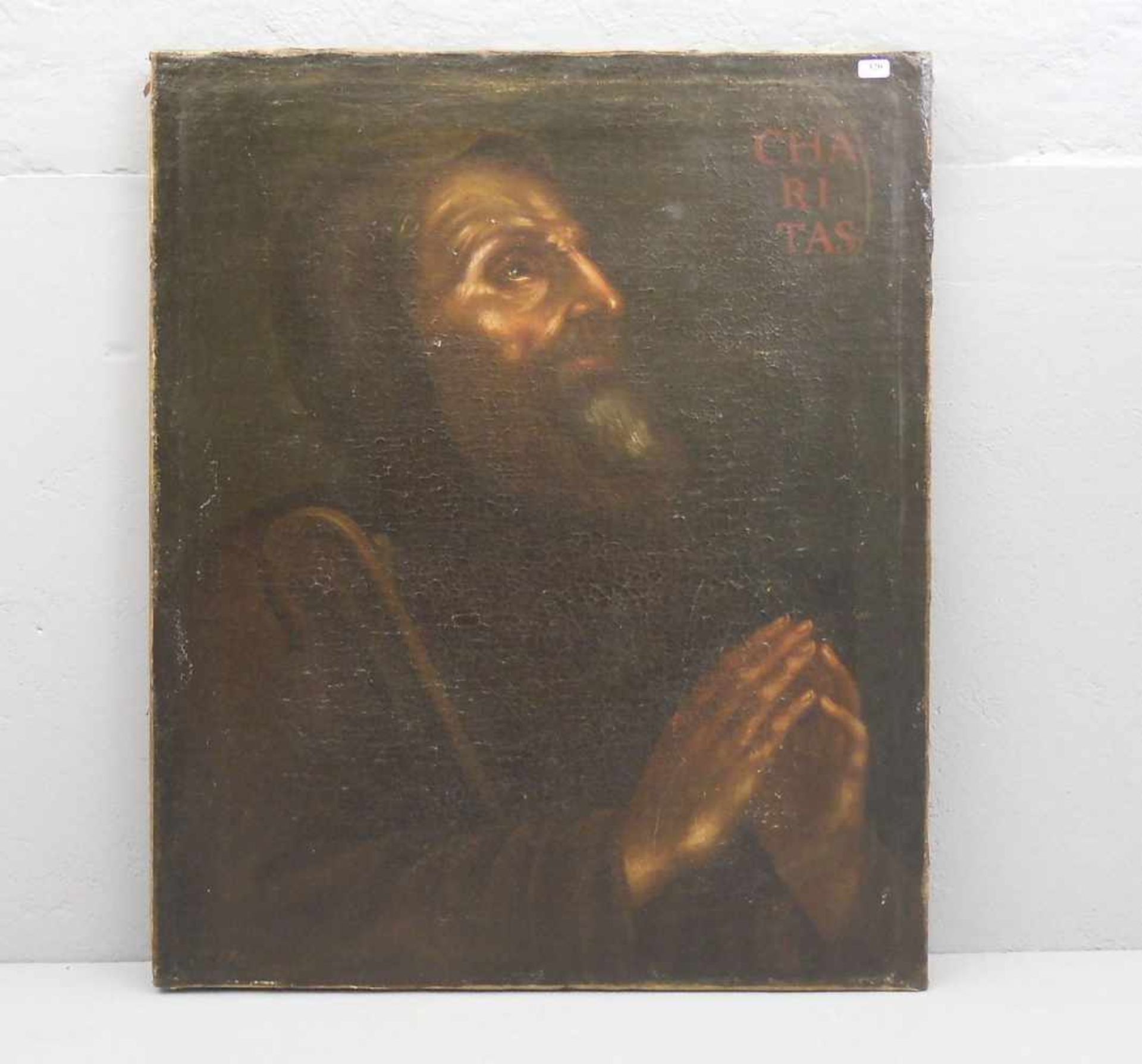 GEMÄLDE DES 18. Jh.: "Franz von Assisi im Gebet", Öl auf Leinwand / oil of canvas, o. r.