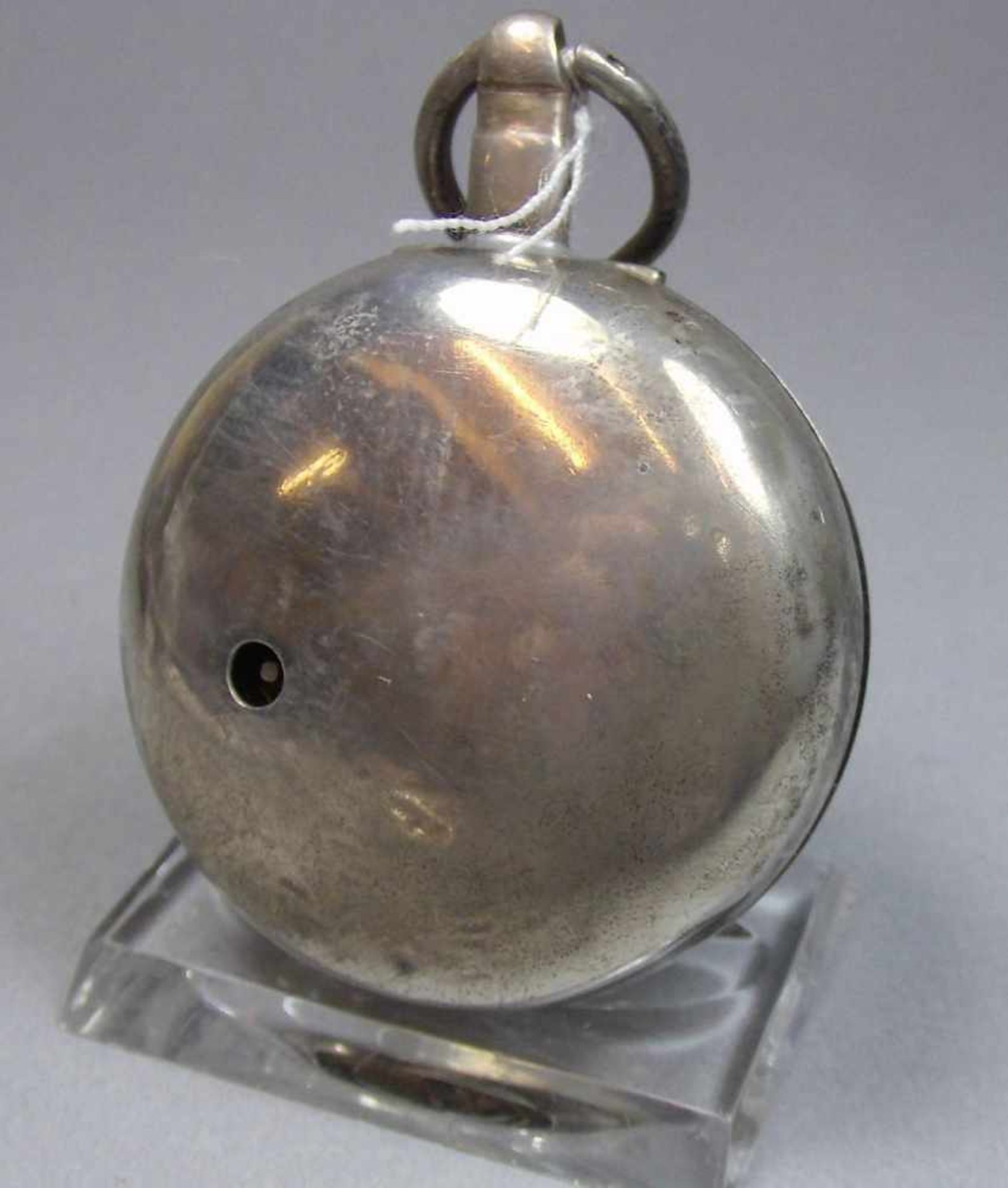 SPINDELTASCHENUHR / pocket watch, England / London / 1827 , Schlüsselaufzug. Gehäuse aus - Image 2 of 9