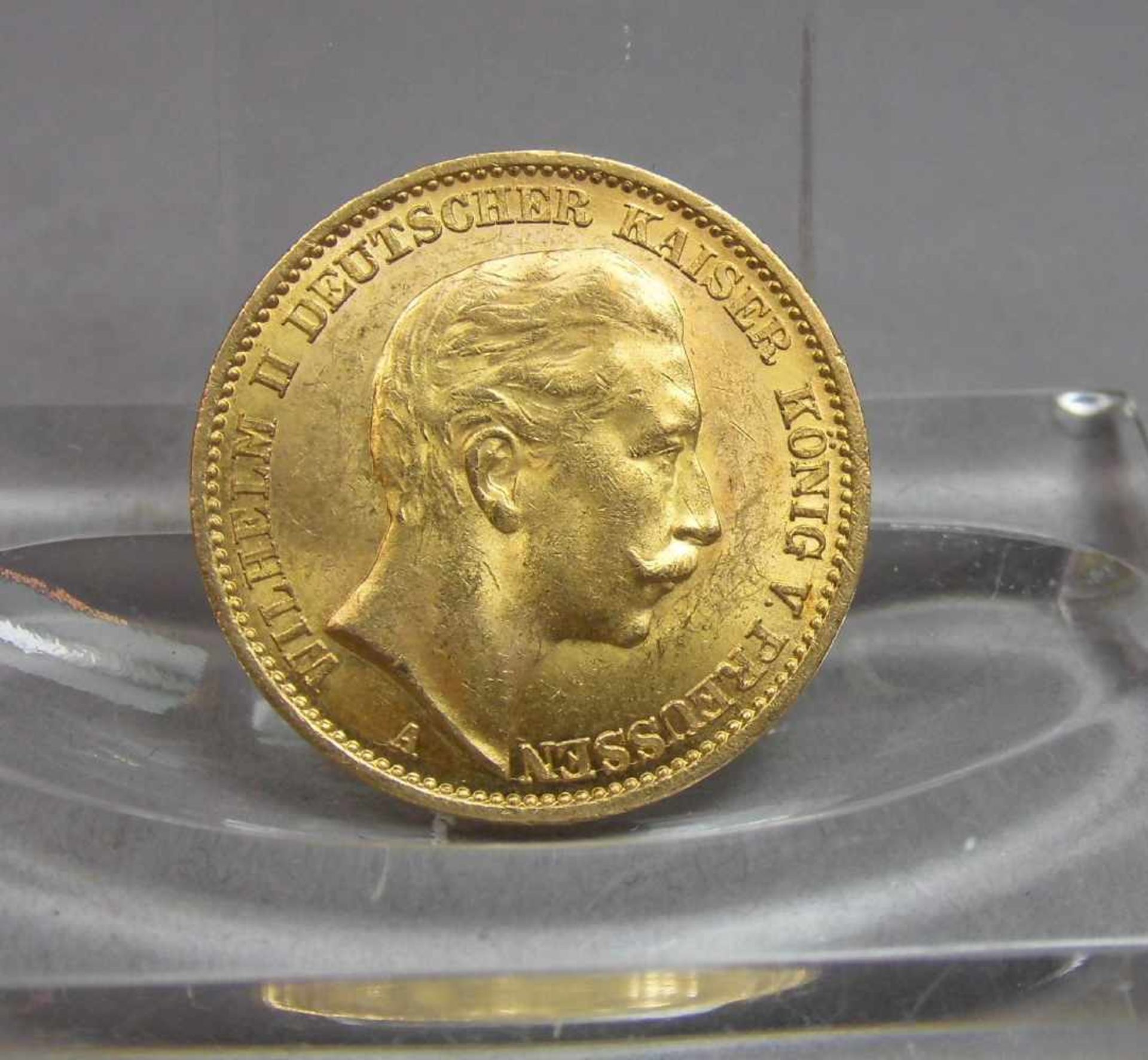 GOLDMÜNZE - 20 MARK - DEUTSCHES REICH, 1910, 900er Gold, 7,96 g. Münze bez. "Deutsches Reich / - Bild 2 aus 2