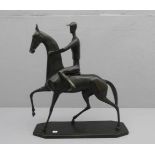 DIEDERICH, WILLIAM HUNT (Ungarn 1884-1953 New York / USA), Skulptur: "Jockey auf seinem Pferd",