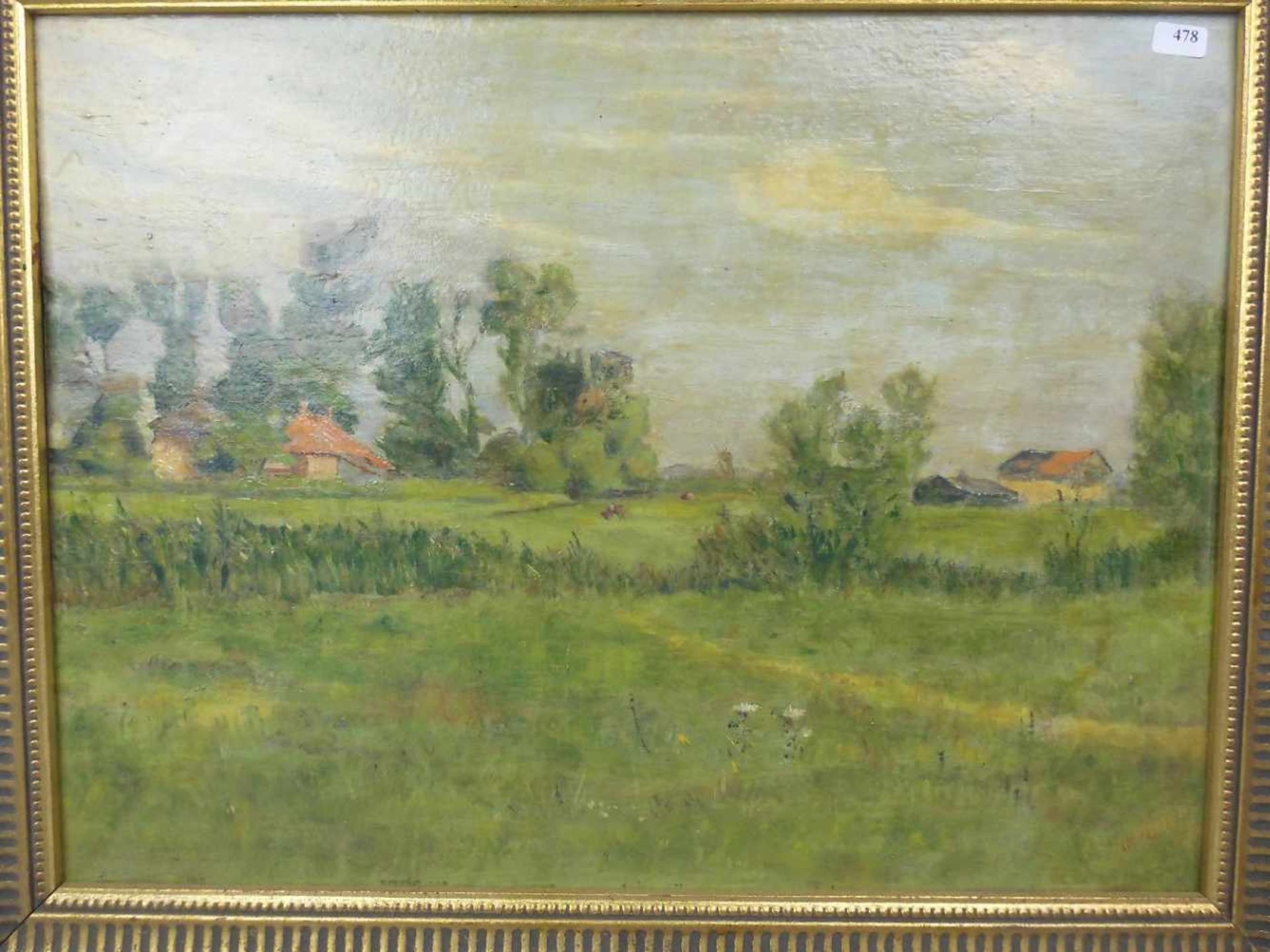 NELISSEN (niederländischer Maler des 19./20. Jh.), Gemälde / painting : "Sommerliche Landschaft - Image 2 of 4