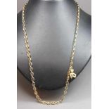 BOHNENKETTE / GLIEDERKETTE / necklace, 585er Gold (bicolor - Rotgold und Weissgold), 58 g, mit