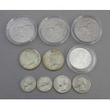 KONVOLUT MÜNZEN - USA / UNITED STATES OF AMERICA / coins, 20 Jh., zum Teil in Plastikhüllen,
