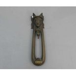 FIGÜRLICHER TÜRKLOPFER "Merkur" / "Hermes" / doorknocker, Bronze, gemarkt "Kenrick & Son", England