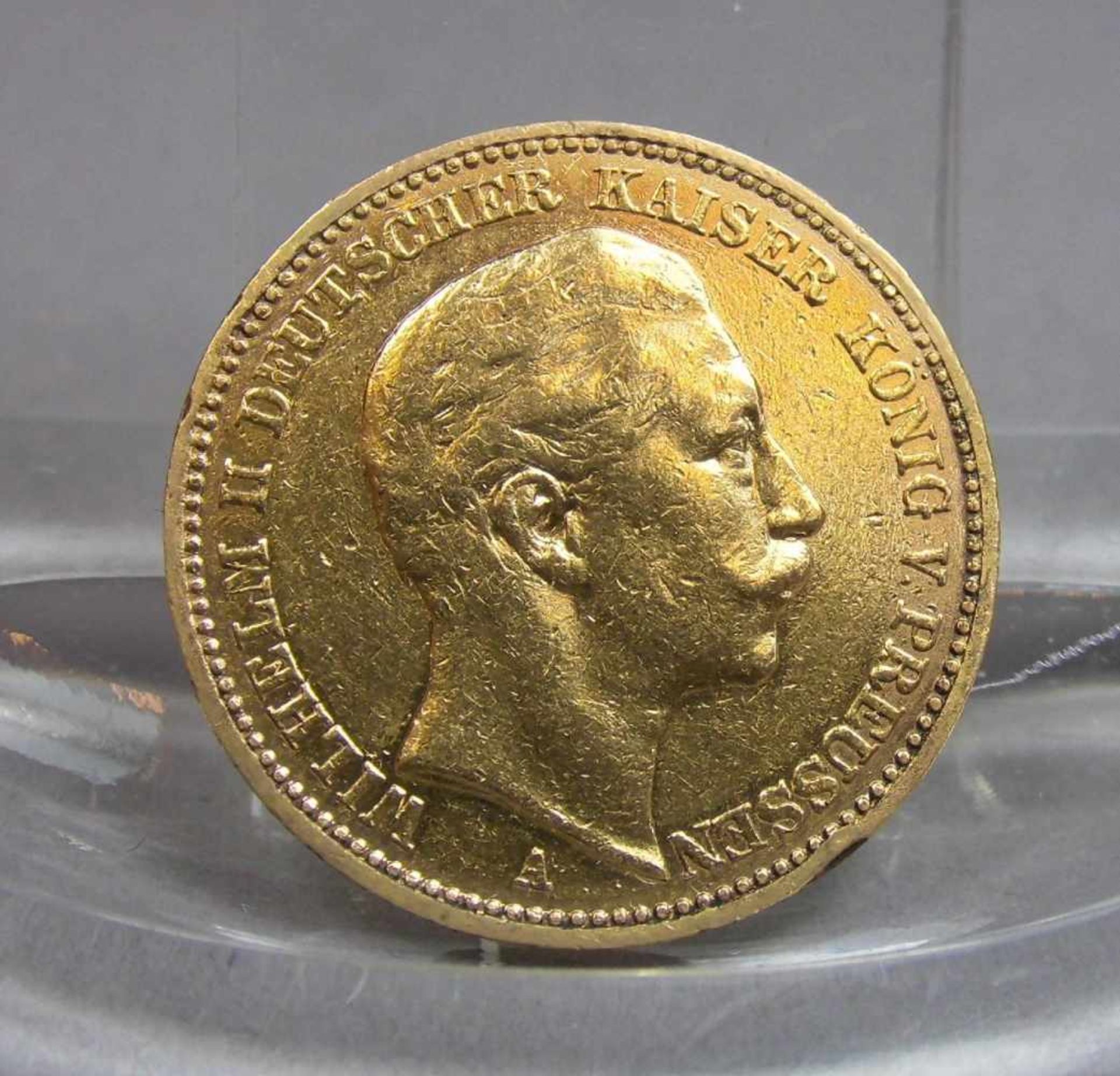 GOLDMÜNZE: DEUTSCHES REICH - 20 MARK, 1890, 7,92 Gramm, 900er Gold. Münze bez. "Deutsches Reich 1890 - Bild 2 aus 3
