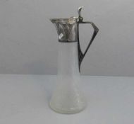 JUGENDSTIL - STITZE / KANNE / art nouveau jug, Glas mit Metallmonturen, WMF - Württembergische