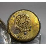 SPINDELTASCHENUHR / pocket watch, England / London / 1806, Schlüsselaufzug. Gehäuse aus