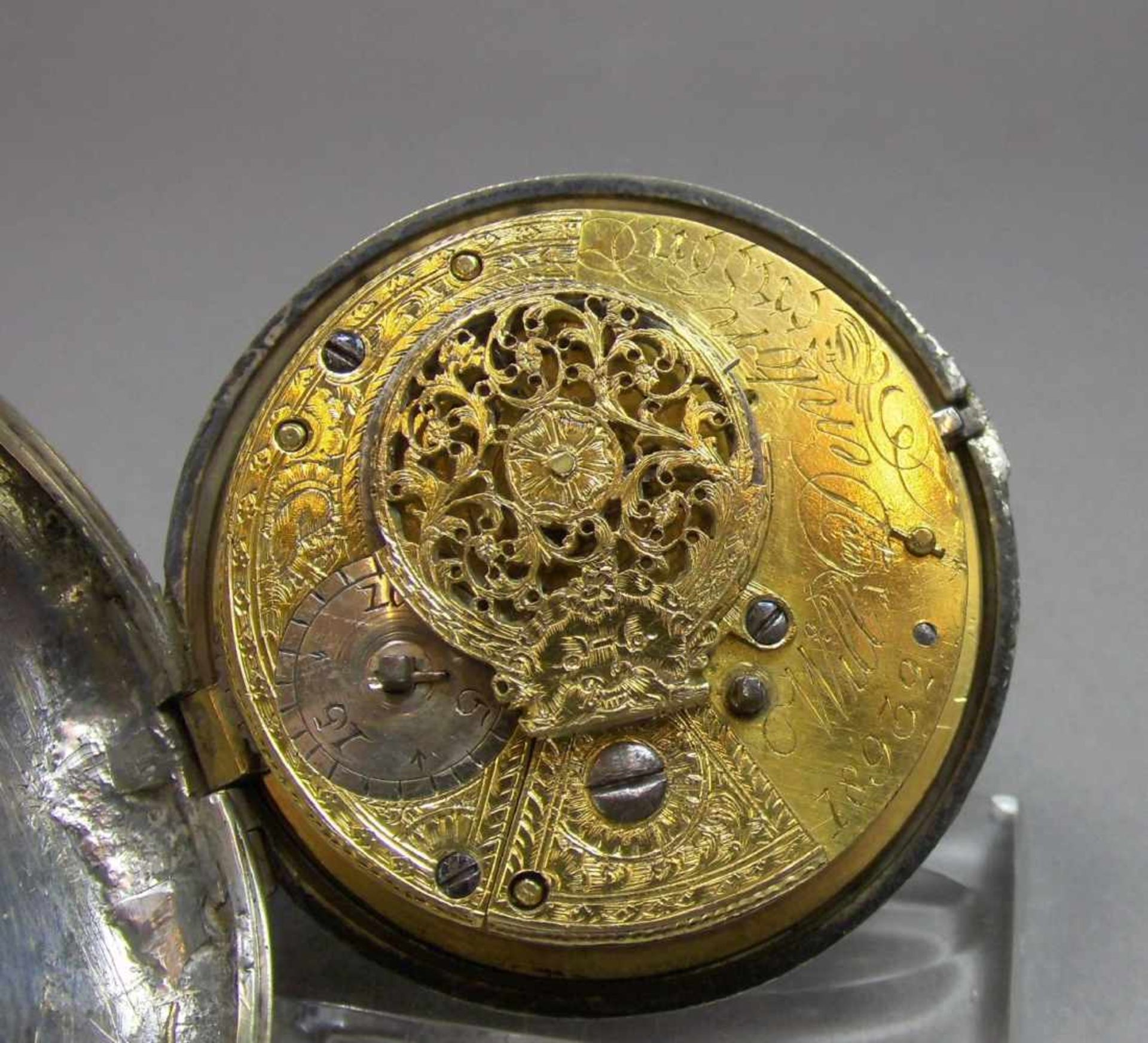 SPINDELTASCHENUHR / pocket watch, England / London / 1806, Schlüsselaufzug. Gehäuse aus