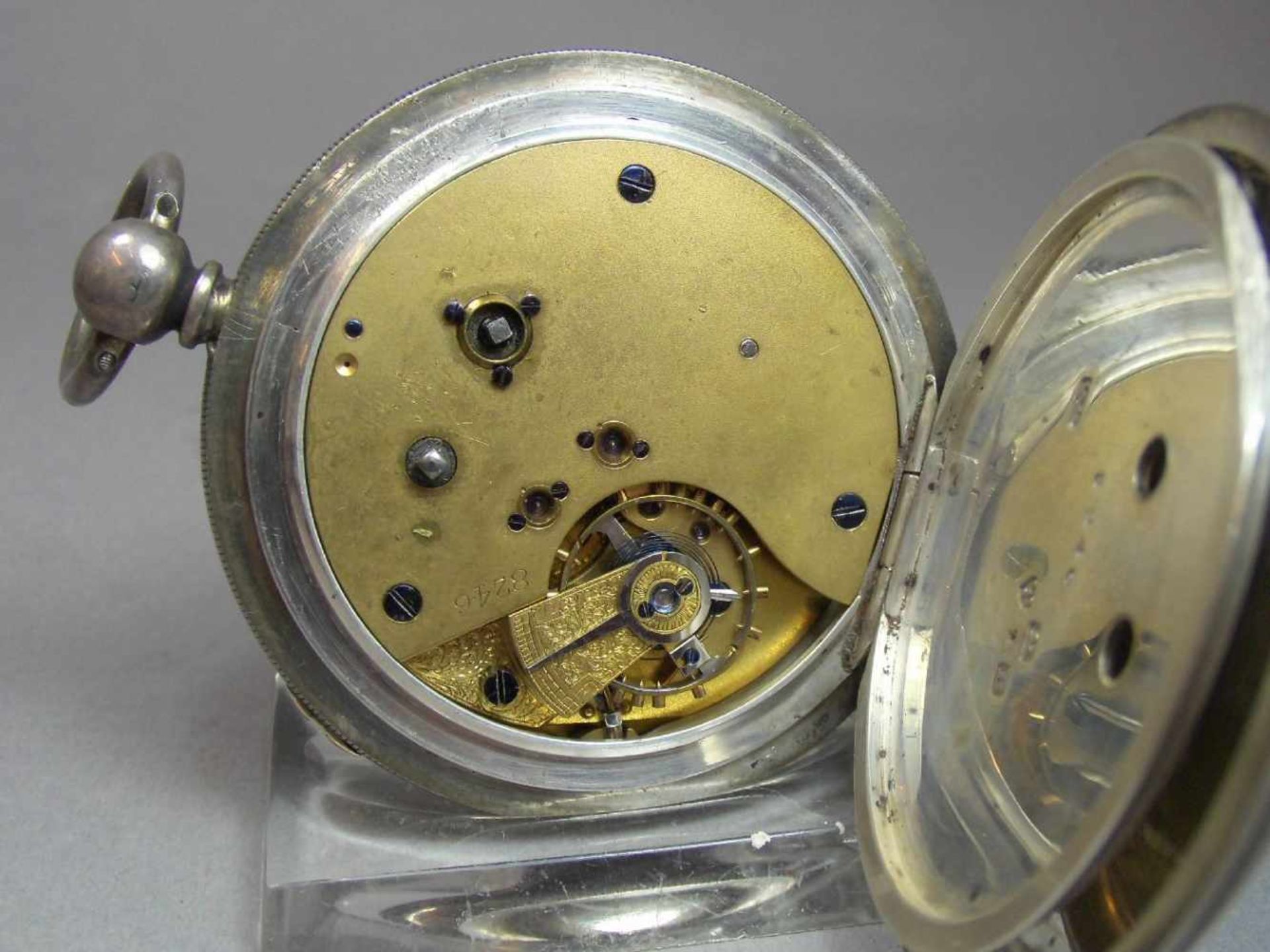 ENGLISCHE - SCHLÜSSELTASCHENUHR/ KAPITÄNSUHR / Beobachtungsuhr / Deckwatch / open face pocket watch, - Bild 3 aus 10