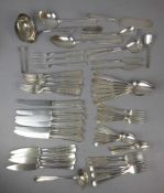 ART DÉCO WMF BESTECK - 58 Teile / plated cutlery, 90er Auflage / versilbert. Manufaktur WMF /