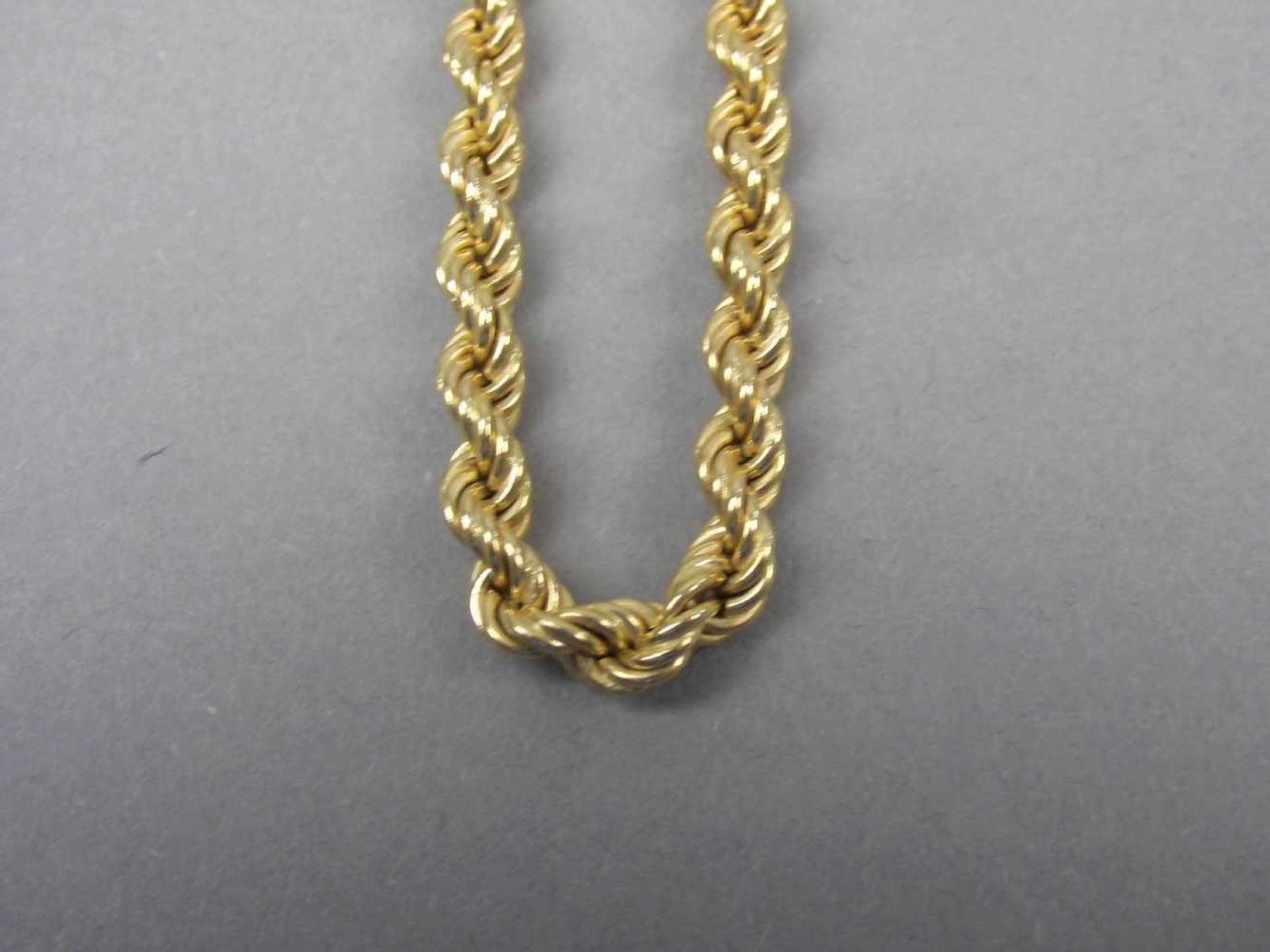 KORDELKETTE / KETTE, 750er Gelbgold (20,8g), Ringverschluss. Länge: ca. 63cmDieses Los wird in einer - Image 3 of 3