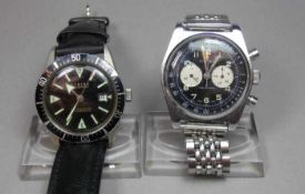 PAAR VINTAGE CHRONOGRAPHEN - CIMIER / ARMBANDUHREN / wristwatches, 1960/1970er Jahre, jeweils mit