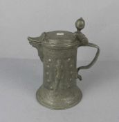 ZINNKRUG / pewter jug, Slowakei, Deckel gepunzt "Wolfgang Michlas Dappert", Leutschau, 1. Hälfte 18.