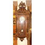 REGULATOR / WANDUHR / wallclock, Gründerzeit, deutsch, um 1900, Schlüsselaufzug (Schlüssel liegt