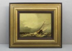 MALER / MARINEMALER DES 20. Jh., Gemälde / painting: "Segelschiff auf stürmischer See", Öl auf