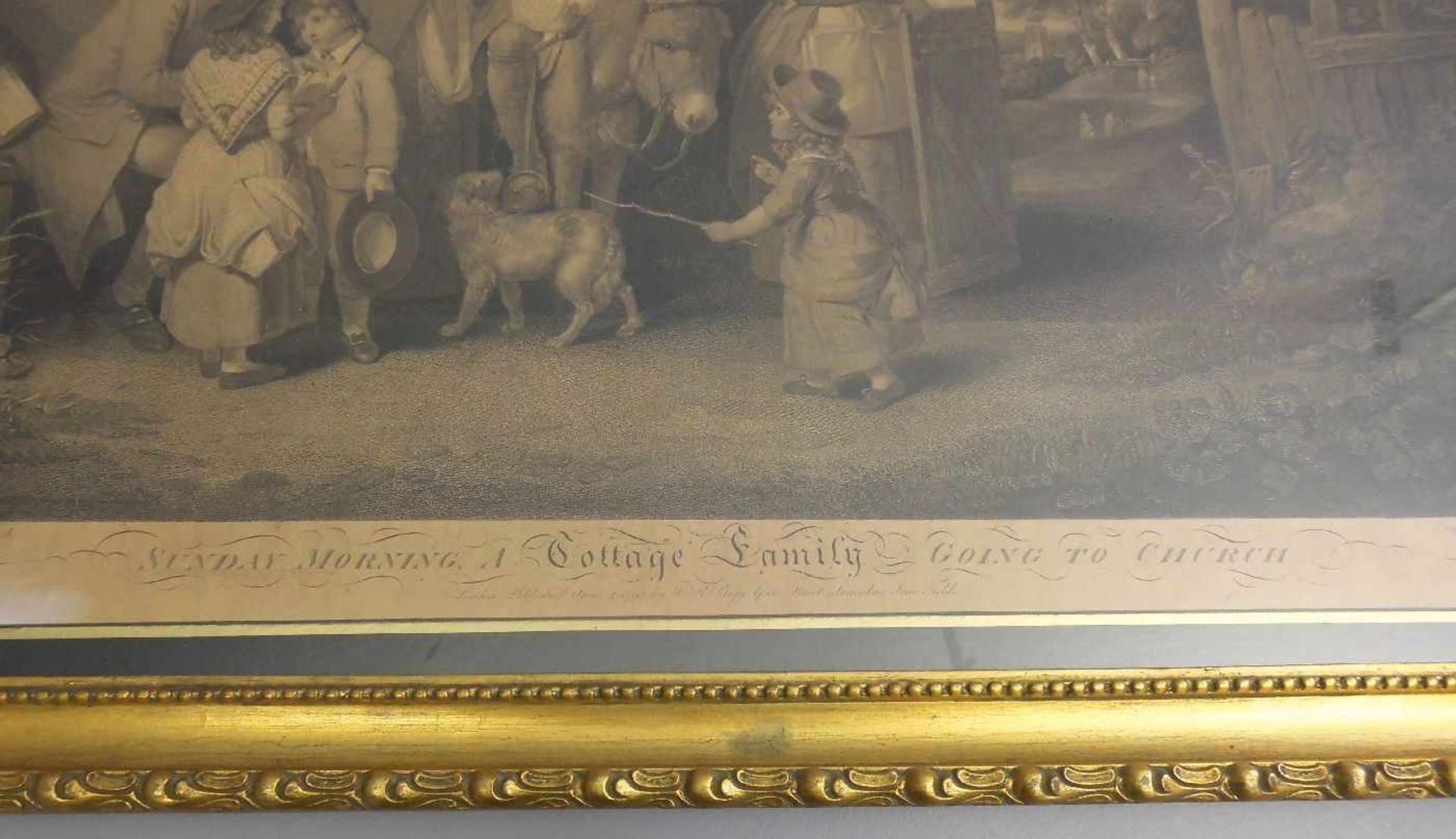 NUTTER, WILLIAM (1754-1802), Radierung: "Sunday Morning, A Cottage Family Going To Church", - Bild 2 aus 3