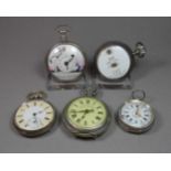 KONVOLUT TASCHENUHREN / pocket watches, insgesamt 5 Uhren, alle Uhren mit Alters- und