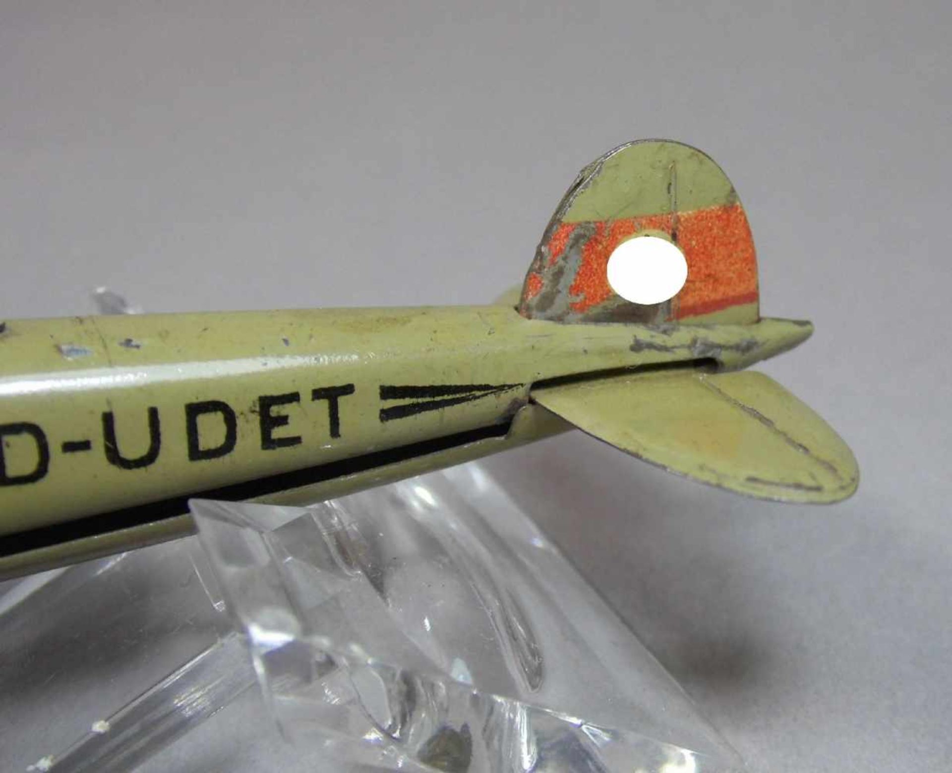 BLECHSPIELZEUG : FLUGZEUG / PROPELLERFLUGZEUG / MILITÄRSPIELZEUG / tin toy, 1. H. 20. Jh., - Image 2 of 5