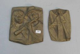 KRAUTWALD, JOSEPH (Borkenstadt / Oberschlesien 1914-2003 Rheine), 2 Reliefs : "Singendes Mädchen und