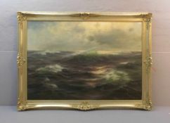 JENSEN, ALFRED (1859-1935), Gemälde / painting: "Seestück", Öl auf Leinwand / oil on canvas, u. r.