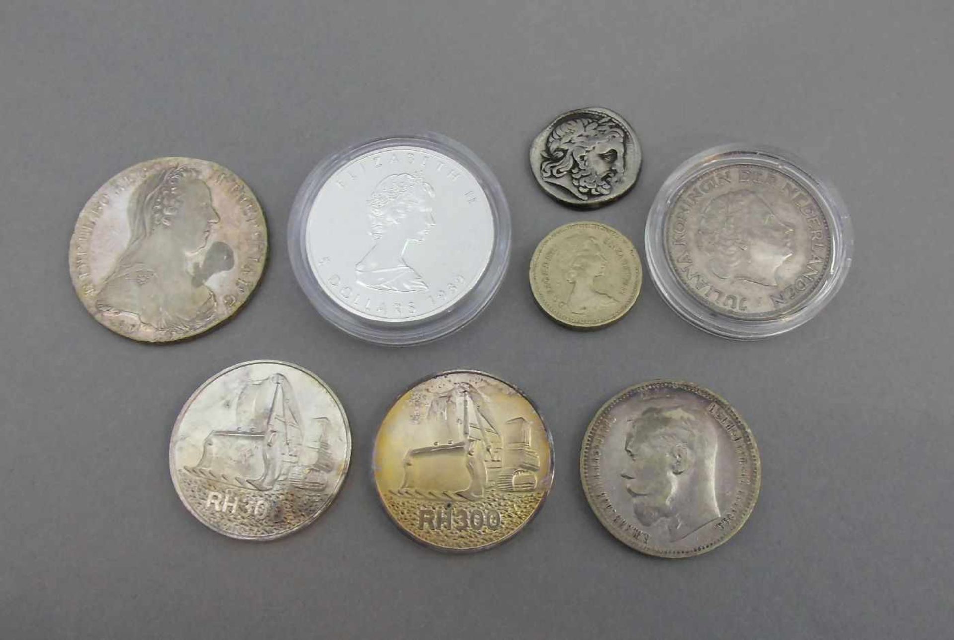 KONVOLUT MÜNZEN / SILBERMÜNZEN / coins, 20. Jh., unterschiedliche Nominalwerte und