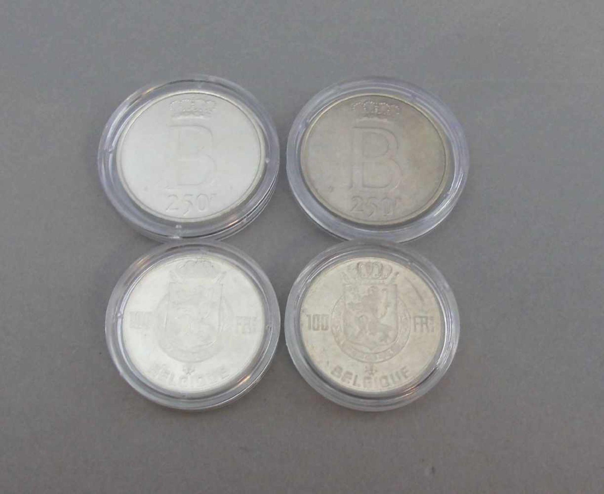 KONVOLUT MÜNZEN / SILBERMÜNZEN - BELGIEN / coins, 20. Jh., unterschiedliche Nominalwerte und