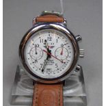 ARMBANDUHR - POLJOT MIG 29 / CHRONOGRAPH / wristwatch, 2. H. 20. Jh., Handaufzug. Russland,