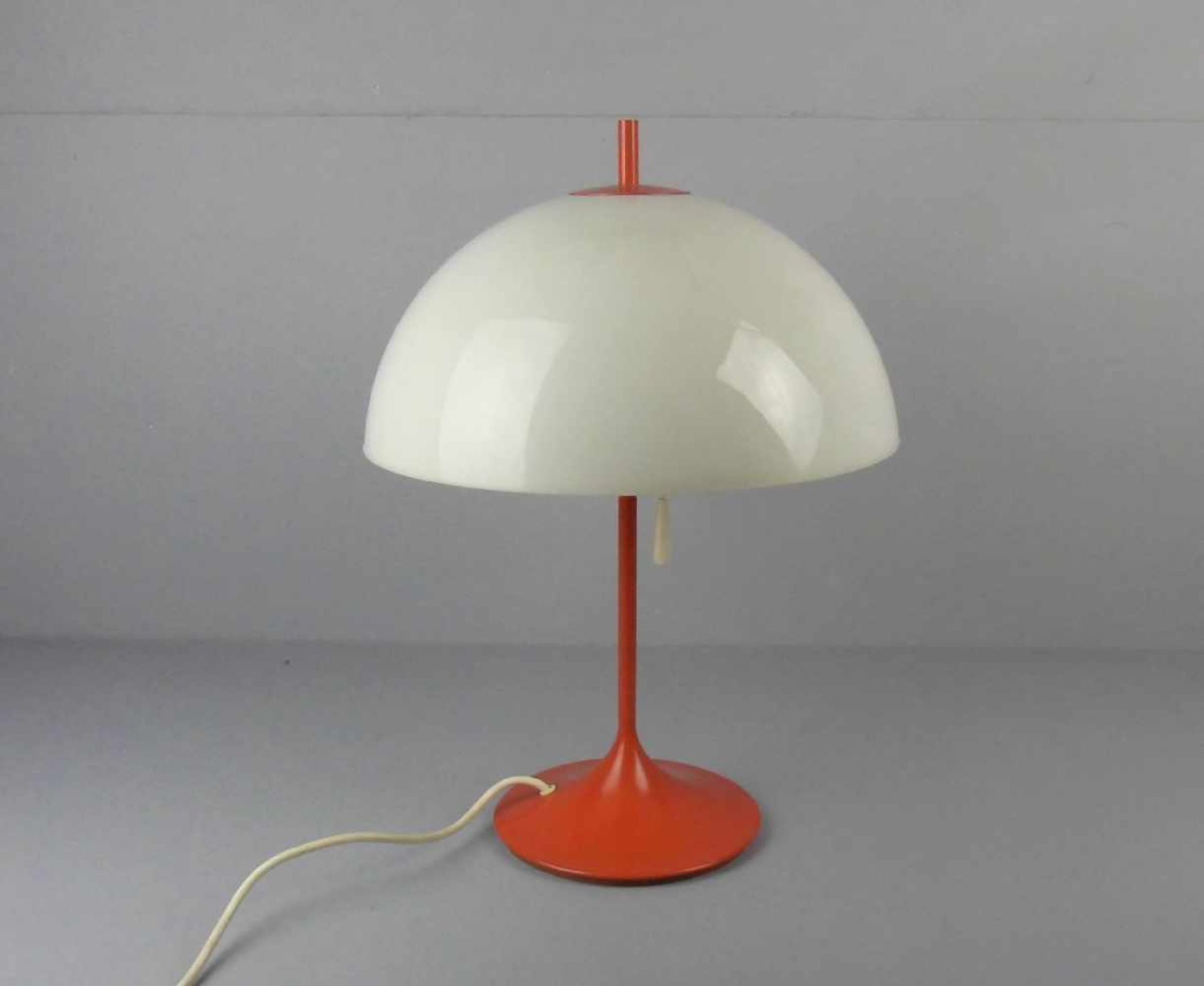 WILA "TULIP" TISCHLAMPE / TISCHLEUCHTE, 1960er / 1970er Jahre, Plexiglas und orangerot gefasstes