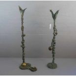 FRIEDRICH, REINHARD (Bildhauer aus Recklinghausen), Skulpturenpaar / Paar Kerzenleuchter, Bronze,