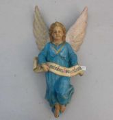 SKULPTUR: VERKÜNDIGUNGS - ENGEL / Angel of Annunciation, um 1900, Gips, polychrom gefasst mit