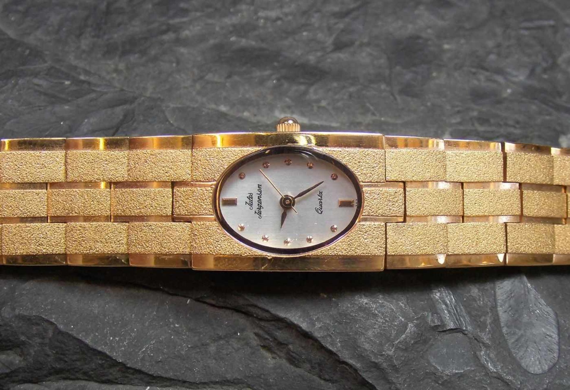 JULES JÜRGENSEN - DAMENUHR / wristwatch, rosévergoldet, Quarzwerk (neue Batterie erforderlich); - Image 5 of 6