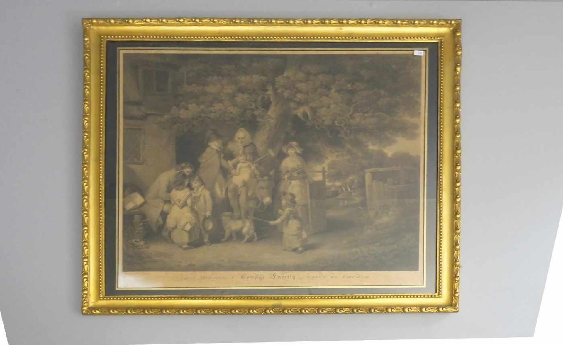 NUTTER, WILLIAM (1754-1802), Radierung: "Sunday Morning, A Cottage Family Going To Church",