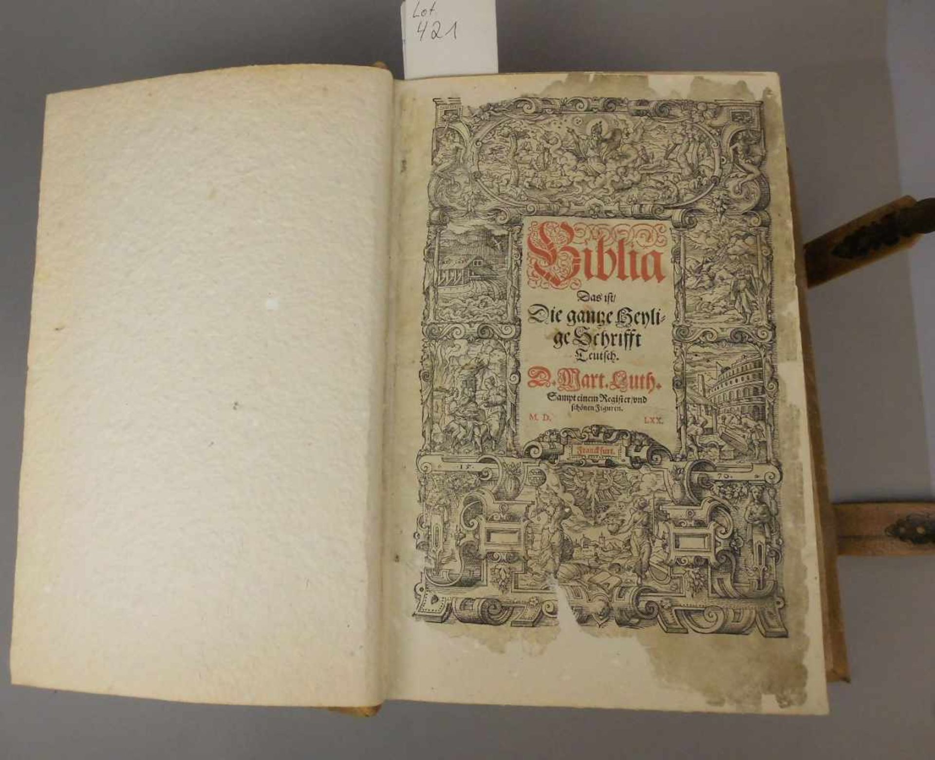 RENAISSANCE BIBEL / LUTHERBIBEL MIT STICHEN VON VIRGIL (auch Virgilus) SOLIS d. Ä. (Nürnberg 1514- - Image 4 of 25