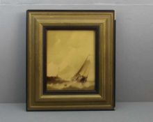 MALER / MARINEMALER DES 20. Jh., Gemälde / painting: "Segelschiff auf rauer See", Öl auf Holz, u. r.