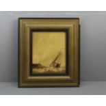 MALER / MARINEMALER DES 20. Jh., Gemälde / painting: "Segelschiff auf rauer See", Öl auf Holz, u. r.