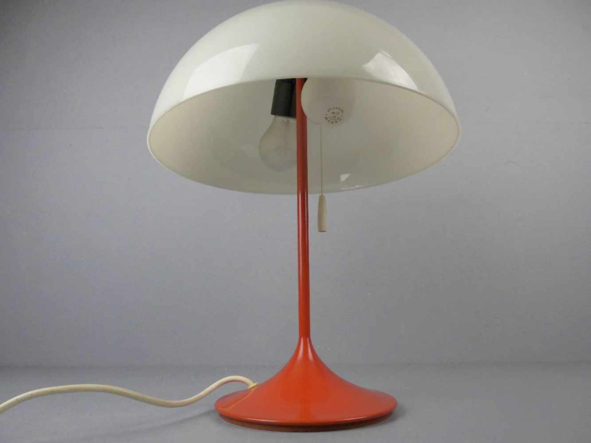 WILA "TULIP" TISCHLAMPE / TISCHLEUCHTE, 1960er / 1970er Jahre, Plexiglas und orangerot gefasstes - Image 2 of 4