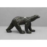 MONOGRAMMIST (P. P., 20. Jh.), Skulptur: "Bär / Eisbär", Bronze, dunkelbraun patiniert, unter dem