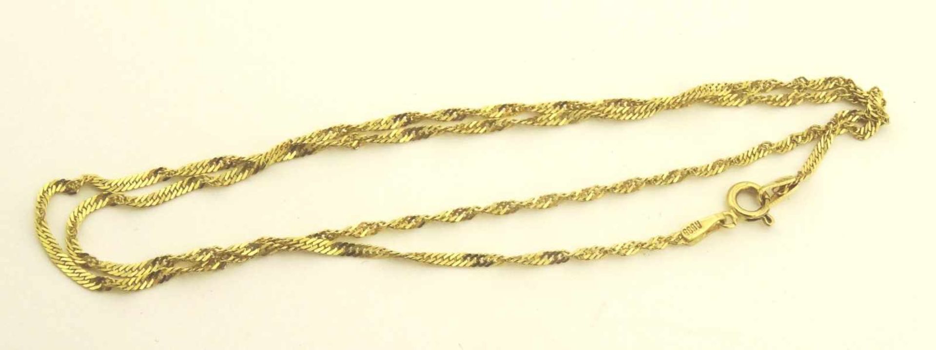 Singapur Kette 585 Gold Stärke 1,8mm, Länge ca. 45cm, Gewicht ca. 2,5g